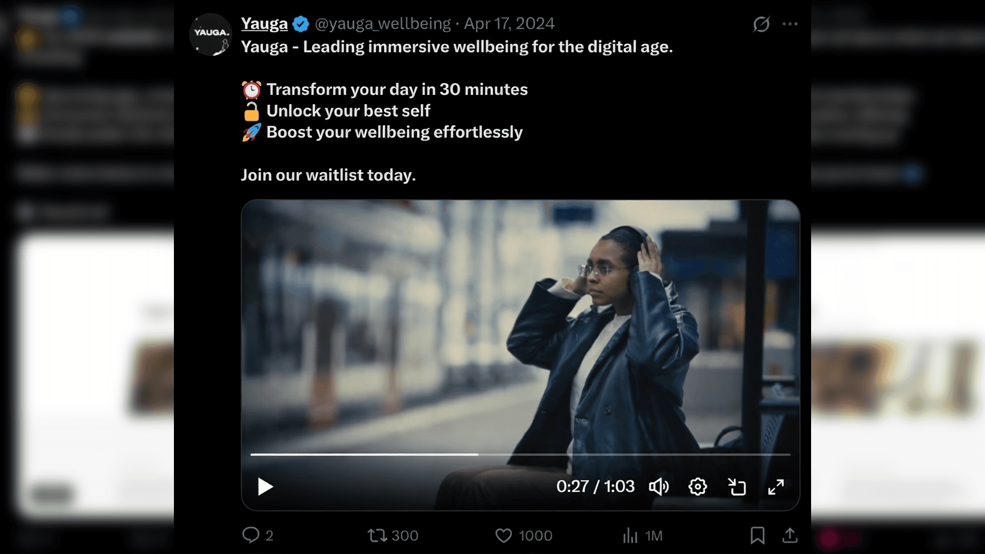 Wellbeing - X Advert